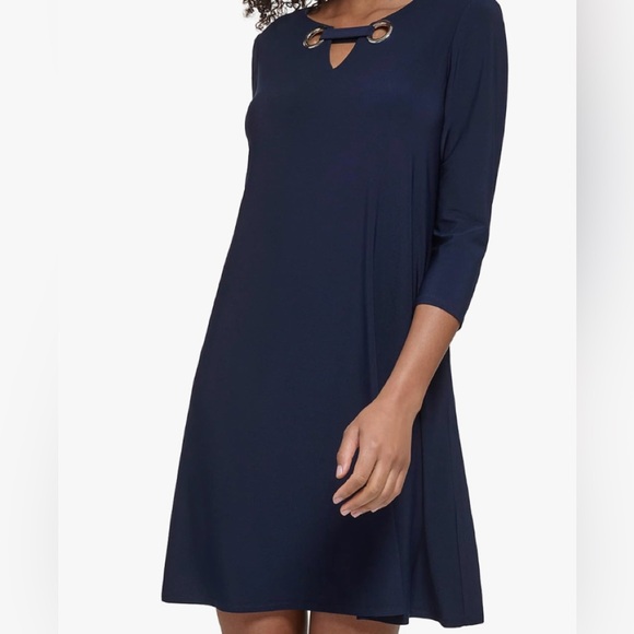 Jessica Howard Women's Trapeze 3/4 Sleeve Knit Size 22 Plus Dress - Picture 1 of 3